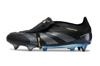 Men's Adidas Predator Elite Foldover Tongue SG Football Boots - Black/Silver/Gold