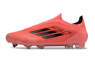 Men's Adidas F50 Elite Laceless FG Football Boots - Red/Black