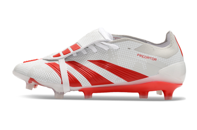 Men's Adidas Predator Elite Foldover Tongue FG Football Boots - Beige/Red/White