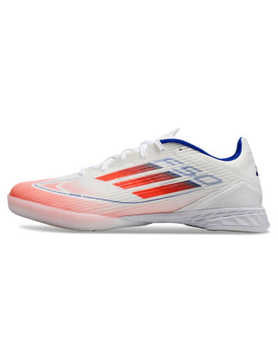 Unisex Adidas F50 Elite IC Football Shoes - White/Red/Blue