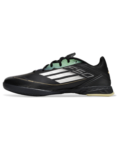 Unisex Adidas F50 Elite IC Football Shoes - Black/White/Gold