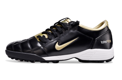 Men's Nike Total 90 II TF Football Shoes - Black/Gold/White
