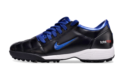 Men's Nike Total 90 II TF Football Shoes - Black/Blue/White