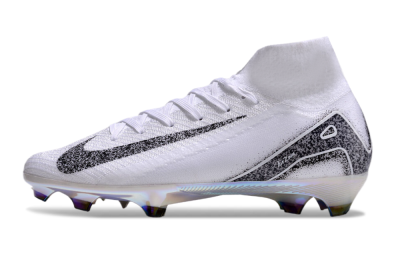 Men's Nike Air Zoom Mercurial Superfly 10 Elite FG Football Boots - White/Black/Grey