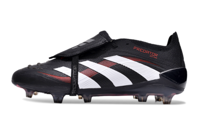 Unisex Adidas Predator Elite Foldover Tongue FG Football Boots - Black/White/Red
