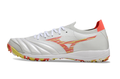 Men's Mizuno Morelia Neo Sala M8 TF Football Shoes - White/Red/Yellow