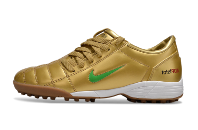 Men's Nike Total 90 II TF Football Shoes - Gold/Green/White