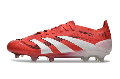 Unisex Adidas Predator Elite 2025 Pure Victory FG Football Boots - Lucid Red/White/Black
