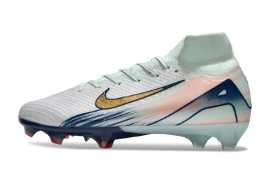 Unisex Nike Air Zoom Mercurial Superfly 10 Elite FG Football Boots - White/Pink/Blue