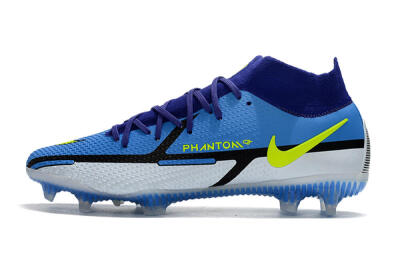 Men's Nike Phantom GT2 DF Elite FG Football Boots - Blue/Yellow/White