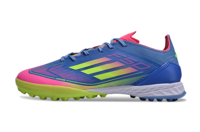 Men's Adidas F50 Elite TF Football Shoes - Blue/Pink/Yellow