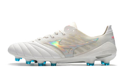 Men's Mizuno Morelia Neo 2 FG Football Boots - White/Silver/Blue