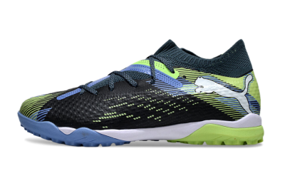 Men's Puma Future Ultimate TF Football Shoes - Black/Yellow/Blue