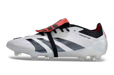 Unisex Adidas Predator Elite Foldover Tongue FG Football Boots - White/Blue/Red