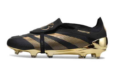 Men's Adidas Predator Elite Foldover Tongue FG Football Boots - Black/Gold