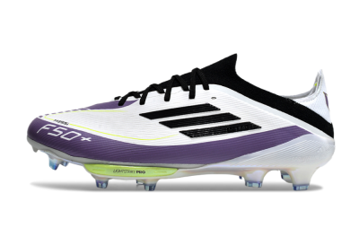 Men's Adidas F50 Elite FG Football Boots - White/Black/Purple