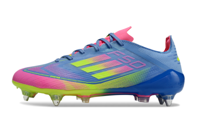 Men's Adidas F50 Elite SG Football Boots - Blue/Pink/Yellow