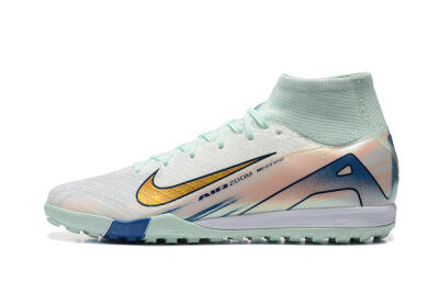 Men's Nike Air Zoom Mercurial Superfly 10 Elite TF Football Shoes - Jade/Gold/Red