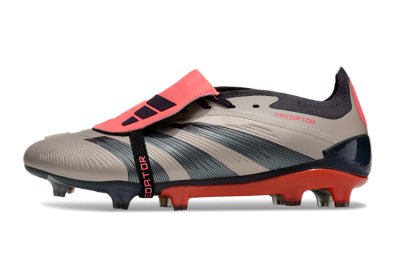 Unisex Adidas Predator Elite Foldover Tongue FG Football Boots - Brown/Red/Black