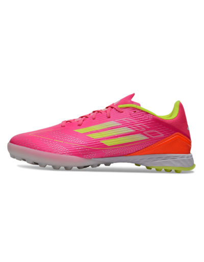 Unisex Adidas F50 Pro TF Football Shoes - Pink/Yellow/White