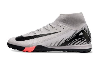Men's Nike Air Zoom Mercurial Superfly 10 Elite TF Football Shoes - Grey/Black/White