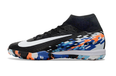 Unisex Nike Air Zoom Mercurial Superfly 10 Elite TF Football Shoes - Black/Blue/Orange