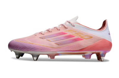 Men's Adidas F50 Elite SG Football Boots - Pink/Gold/White