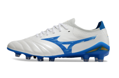 Men's Mizuno Morelia Neo 4 FG Football Boots - White/Blue