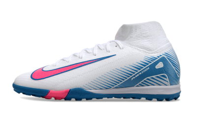 Men's Nike Air Zoom Mercurial Superfly 10 Elite TF Football Shoes - White/Pink/Blue