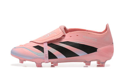 Men's Adidas Predator Elite Foldover Tongue 25 FG Football Boots - Pink/Black/Silver
