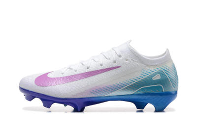 Men's Nike Air Zoom Mercurial Vapor 16 Elite FG Football Boots - White/Purple/Blue