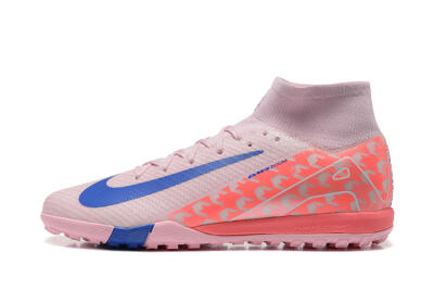 Unisex Nike Air Zoom Mercurial Superfly 10 Elite TF Football Shoes - Pink/Blue/White