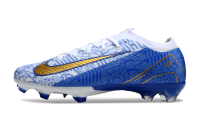 Unisex Nike Air Zoom Mercurial Vapor 16 Elite FG Football Boots - White/Blue/Gold