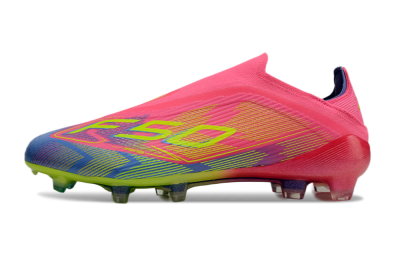 Unisex Adidas F50 Elite Laceless FG Football Boots - Pink/Blue/Yellow