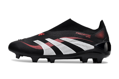 Unisex Adidas Predator Elite Laceless FG Football Boots - Black/Red/White