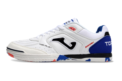 Men's Joma Top Flex IC Football Shoes - White/Red/Blue