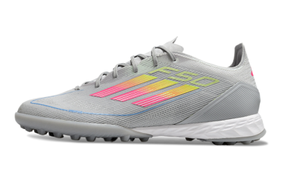 Men's Adidas F50 Pro TF Football Shoes - Grey/Gold/Pink