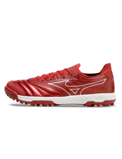 Men's Mizuno Morelia Neo Sala TF Football Shoes - Red/Gold/White