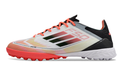 Men's Adidas F50 Elite TF Football Shoes - White/Red/Yellow