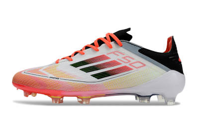 Men's Adidas F50 Elite FG Football Boots - White/Red/Yellow