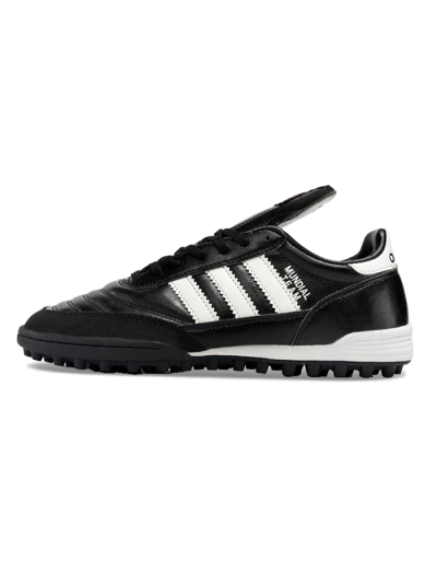 Men's Adidas Mundial Team Astro TF Football Shoes - Black/White