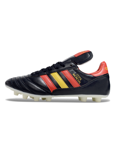 Men's Adidas Mundial Team Astro TF Football Shoes - Black/Red/Yellow