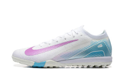 Men's Nike Air Zoom Mercurial Vapor 16 Elite TF Football Shoes - White/Purple/Blue