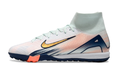 Unisex Nike Air Zoom Mercurial Superfly 10 Elite TF Football Shoes - Jade/Gold/Pink