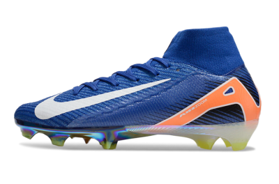 Unisex Nike Air Zoom Mercurial Superfly 10 Elite FG Football Boots - Blue/White/Orange/Gold