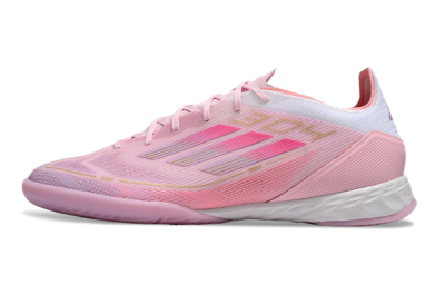 Men's Adidas F50 Pro IC Football Shoes - Pink/Gold/White