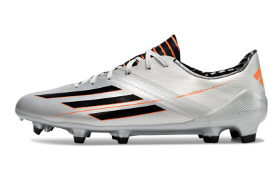 Men's Adidas F50 Adizero FG Football Boots - Silver/Black/Orange