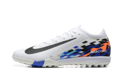 Men's Nike Air Zoom Mercurial Vapor 16 Elite TF Football Shoes - White/Blue/Black