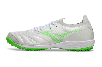 Men's Mizuno Morelia Neo Sala M8 TF Football Shoes - Grey/Green/White