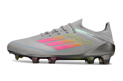Men's Adidas F50 Elite FG Football Boots - Grey/Pink/Yellow